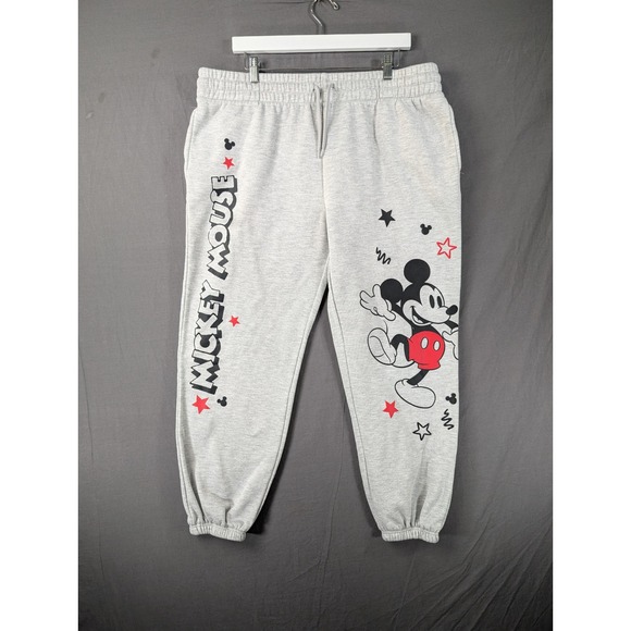 Disney Pants - Disney Mickey Mouse Womens XXL Grey Graphic Jogger Sweatpants